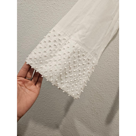 Women's Theory Matara White Blouse Size Small - Picture 6 of 7